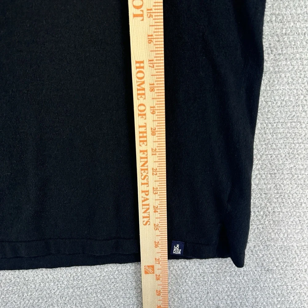 The North Face Sweater Mens Medium Black‎ Wool Blend Pullover 1/4 Zip Hike Camp